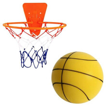 (giallo, 7) Set da basket silenzioso per interni Dribbling Dream Silent Basketball Palla in schiuma