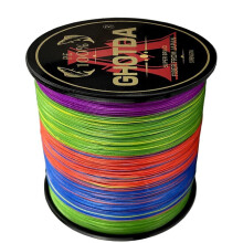(multicolor, 10lb) Ghotda PE gevlochten vislijn multifilament 100m 4 strengen 10-80lb lijnen voor vislijnkoord