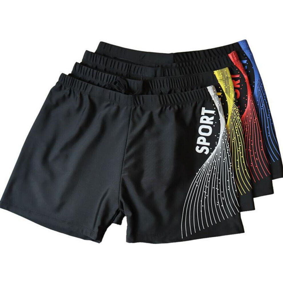 (SPORT, 3XL (100-140 catties)) Maillot de bain taille plus en polyester imprimé à séchage rapide pour homme
