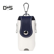 (blu scuro) Mini borsa da cintura per palline da golf, portatile, in similpelle, porta tee da golf,