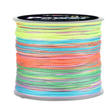 (veelkleurig, 0,14 mm-15 lb) Ftk 120m PE gevlochten lijn Vislijn 15-90 lb 0,14-0,5 mm 8-strengs multifilament