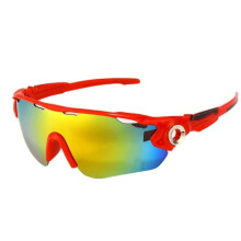 (rood) Heren Dames Fietsbril Racefiets MTB Zonnebril UV-bescherming