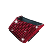 (rood) Auto-opbergdoos met strass-patroon, zelfklevend plastic, imitatie kristal, glanzend, mobiele
