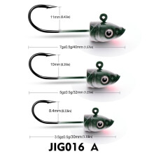 (3,5 g (5 piezas/paquete), gris) Anzuelo de cabeza de plomo para señuelo, anzuelo de cabeza de plomo
