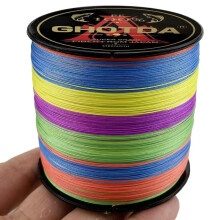 (veelkleurig, 25lb) Ghotda 12-strengs PE gevlochten vislijn Multifilament vislijnen Karpervissen Zoutwaterlijn