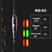 (KD-03) Nuovo galleggiante elettronico Buoy Strike con luce a LED e esca da pesca, galleggianti, bobber,