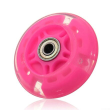 (rosa) Luci lampeggianti posteriori Ruote posteriori LED Ruota flash per Micro Scooter Mini Pu Nuovo
