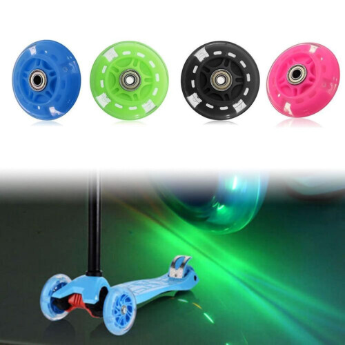 (rosa) Luces Intermitentes Ruedas Traseras Led Flash Rueda Para Micro Scooter Mini Pu Nuevo 2