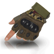 Gants demi-doigts pour homme (Mcamouflage) - Gants tactiques militaires d'extérieur - Pour le tir sportif, la