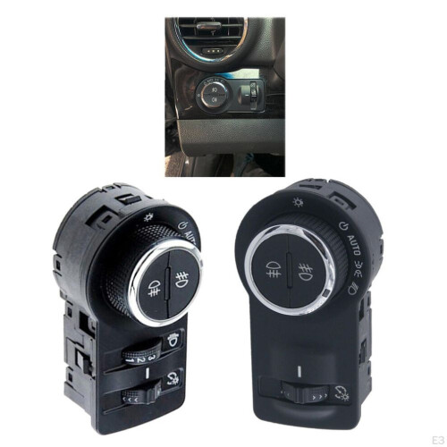 Car Headlight Fog Lamp Control Switch, High Quality, Performance, Durable Black Replacement For 1