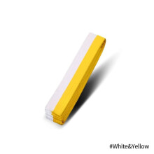 (blanco, amarillo, 1,8 m) 1 pieza de cinturones profesionales para artes marciales, karate, judo, taekwondo,