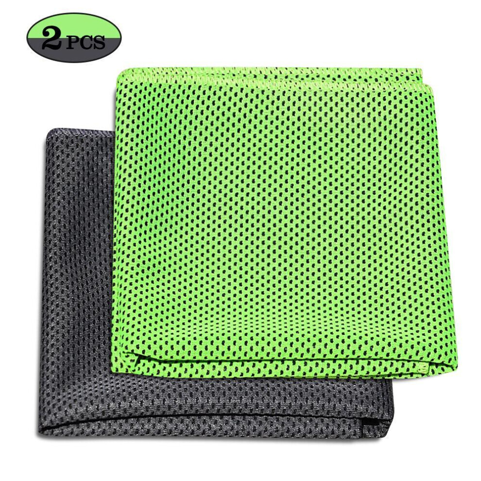 2 Pack Serviette de refroidissement Serviette de glace de voyage douce et respirante pour Gym Fitness Workout Yoga Sport Running