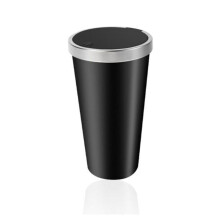 (zwart, zilver) 800 ml auto-prullenbak met deksel, waterdicht, lekvrij, universeel, SUV, vrachtwagen,