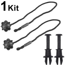(1KIT) Für VW Polo Mk5 (6r/6c) 2010–2017 Kofferraum-Frachtablage, Schnurclips, Halter, Drehkabelaufhänger,