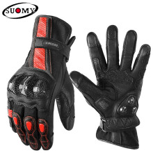 (MRed) Gants de moto en cuir de chèvre rose pour femme, longs doigts, pour scooter et vélo électrique