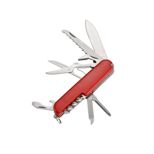(rot, 7 in1) 5/7/9/11-in-1 Multifunktions-Taschenmesser