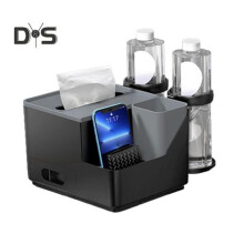 (zwart) Auto armsteun opbergdoos Armsteun opbergvak Verstelbare console organizer Multifunctionele tissuehouder