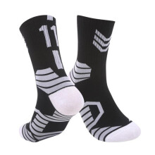 (cool black) 1 paar Professionele Super Star Basketbal Voetbal Sokken Elite Dikke Sportsokken Antislip