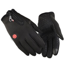 (LBlack) Gants de cyclisme d'hiver à écran tactile, gants thermiques chauds à doigts complets pour le cyclisme