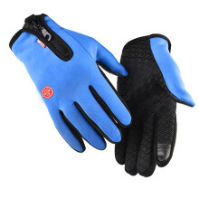 (SBlue) Gants de cyclisme d'hiver à écran tactile, gants thermiques chauds à doigts complets pour le cyclisme