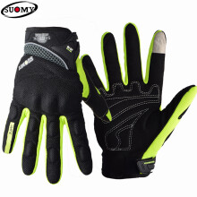(XLSU09 Vert) Gants de moto violets pour femmes, écran tactile, doigts longs, course/escalade/cyclisme/équitation