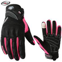 (MSU09 Rose) Gants de moto violets pour femmes, écran tactile, doigts longs, course/escalade/cyclisme/équitation