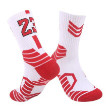 (rood) 1 paar Professionele Super Star Basketbal Voetbal Sokken Elite Dikke Sportsokken Antislip Duurzame