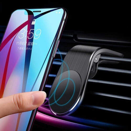 (nero, supporto per auto) Mini supporto magnetico per telefono cellulare per auto Supporto per telefono 2