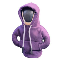 (paars) Auto Versnellingspookhoes Versnellingspook Hoodie Trekkoord Decoratie Effen Kleur Zachte Auto