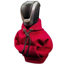 (rood) Auto Versnellingspookhoes Versnellingspook Hoodie Trekkoord Decoratie Effen Kleur Zachte Auto