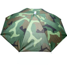 (camouflage) Foldable Umbrella Hat Cap Headwear Umbrella For Fishing Hiking Beach Camping Cap Head Hats Outdoor