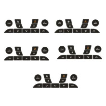 (zwart) 5 stuks 2 kleuren Airconditioner knop stickers Sterke hechting Duurzame auto schakelaar reparatie