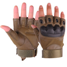 Gants demi-doigts pour homme (MC) - Gants tactiques militaires d'extérieur - Pour le tir sportif, la chasse, l'airsoft