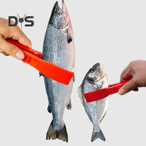 (yellow) Handheld Fish Gripper With Retractable Keychain Ergonomic Handle Lightweight Portable Multi-function Fish Grabber Fish Control 2
