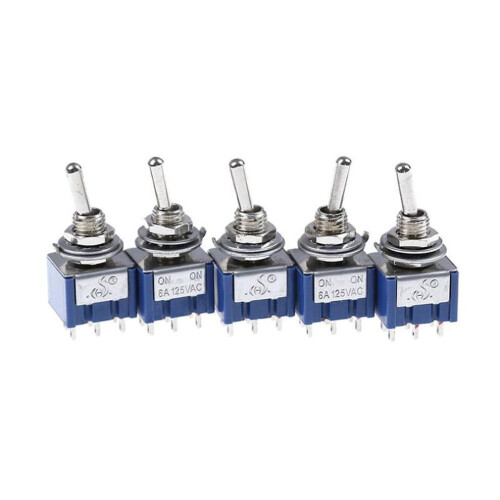 5pcs 6p Toggle Switch 6a 125vac 6 Pin Dpdt On-on Mini Toggle Switch New 1