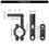 (black) Motorcycle Multiunction Handlebar Mount Versatile Motorcycle Handlebar Extension Bracket Set For Lights & Navigation 5