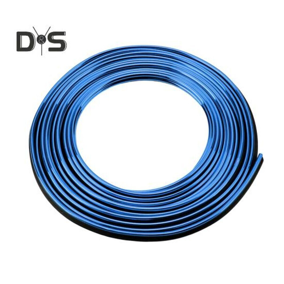 (bleu, 5m) 5m Bandes Décoratives pour Intérieur de Voiture Electroplated Car Trim Strip Kit Diy Decoration Flexible Strips Molding Auto Styling