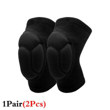 (Negro, L) 1 par de rodilleras gruesas para fútbol, voleibol, deportes extremos, esquí, fitness