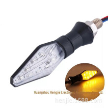 (Rojo, amarillo) Indicador de motocicleta de 12 V, 12 LED, de dos colores: luces diurnas, azul, amarillo,