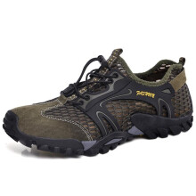 (grün, 39) Atmungsaktive wasserdichte Wanderschuhe Herren Wildleder Mesh Outdoor Sneakers Kletterschuhe