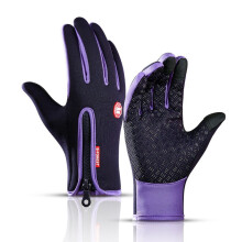 (SA0001-violet) Gants de cyclisme chauds pour l'automne et l'hiver, gants thermiques de sport en plein air, de