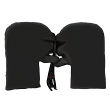 (Noir) Housse de guidon de moto d'hiver imperméable et coupe-vent, gants de cyclisme chauds pour l'hiver