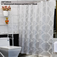 (240cm) Shower Waterproof European Curtain Mold Resistant Home Bathroom Use Privacy