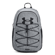 Under Armour Unisex-Adult Hustle Sport -reppu, harmaa, keskikokoinen meleerattu (012)/musta, yksi koko sopii kaikille