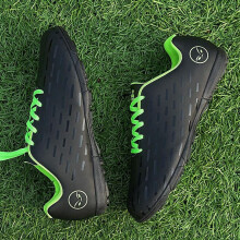(schwarz, fluoreszierend grün, 33) Kinder Fußballschuhe Leder Kurznagel Professionelles Training Junge