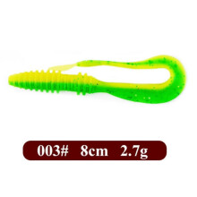 (003) Ftk Tail Thread Lure 8 stuks Lure Shaker Soft Jig Head Gift Swing 8cm Gewicht 2,7g Visgerei