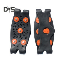 (zwart) 1 paar Ice Grips 5-noppen sneeuwgripper over schoen, laars, tractienoppen, antislip stijgijzers,