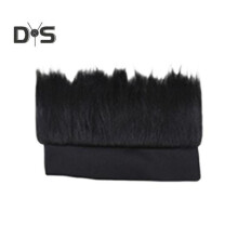 (schwarz) Haariges Kostüm-Stirnband, leeres Top-Design, Stirnband, Perücken-Dekor, elastisch, weich,