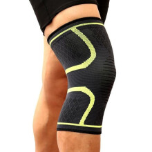 (verde, XL) 1 pz. Ginocchiera elastica in nylon per fitness, corsa, ciclismo, supporto per ginocchio,