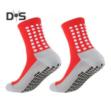 (rot, 1 Paar) 1 Paar Sportsocken, rutschfeste Unterseite aus Silikon, Mittelrohr, Schweißabsorption,